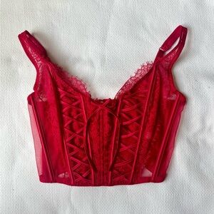 Victoria’s Secret Dream Angel NWT Sz S Unlined Lace-Up Corset Bustier Top